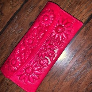 Hot pink wallet